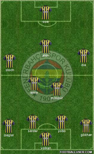 Fenerbahçe SK Formation 2012