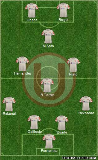 C Universitario D football formation