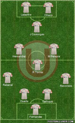 C Universitario D football formation