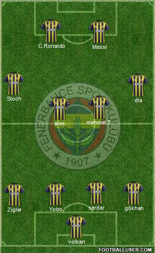 Fenerbahçe SK Formation 2012