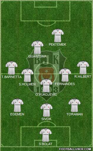 Besiktas JK Formation 2012