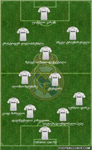 Real Madrid C.F. Formation 2012