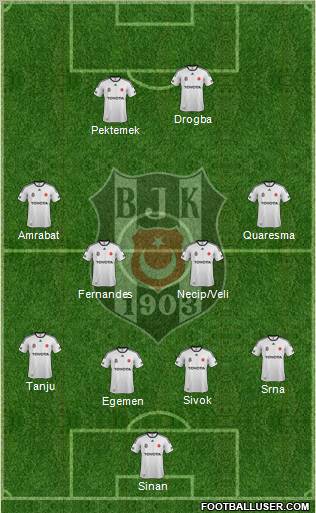 Besiktas JK Formation 2012