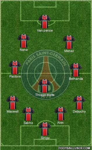 Paris Saint-Germain Formation 2012
