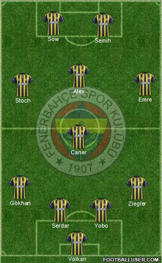 Fenerbahçe SK Formation 2012