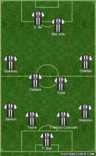 Newcastle United Formation 2012