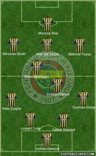 Fenerbahçe SK Formation 2012