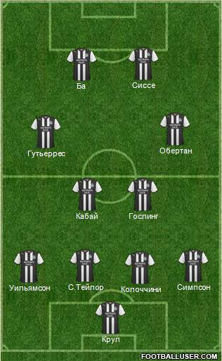 Newcastle United Formation 2012