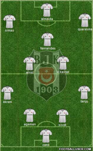 Besiktas JK Formation 2012