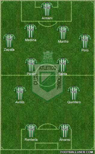 CDC Atlético Nacional football formation