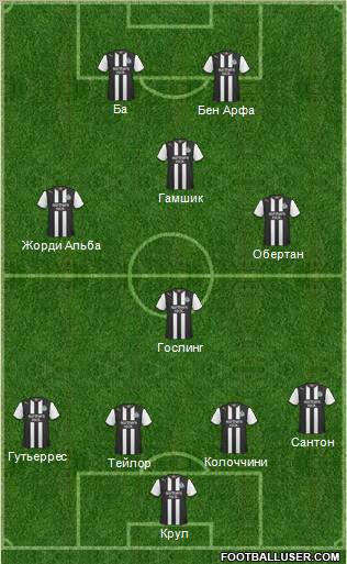 Newcastle United Formation 2012