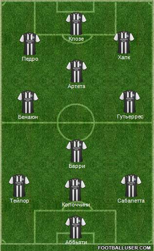 Newcastle United Formation 2012