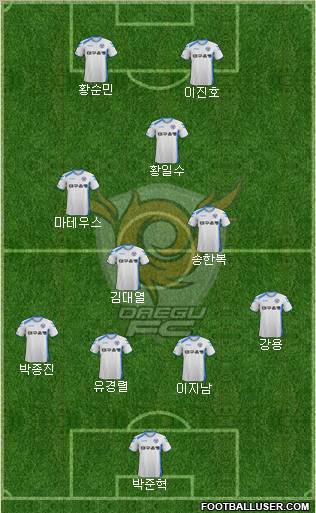 Daegu FC Formation 2012