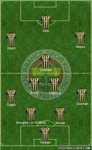 Fenerbahçe SK Formation 2012