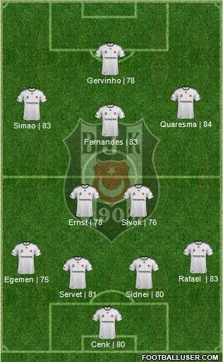 Besiktas JK Formation 2012