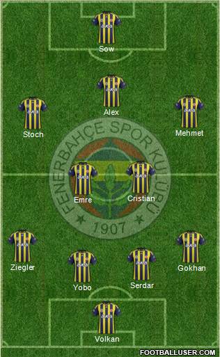 Fenerbahçe SK Formation 2012