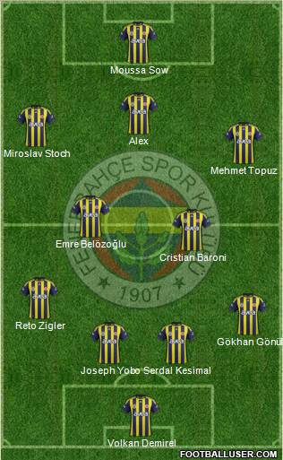Fenerbahçe SK Formation 2012