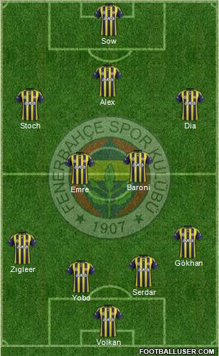 Fenerbahçe SK Formation 2012