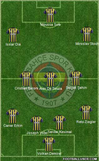 Fenerbahçe SK Formation 2012