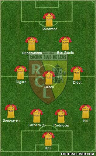Racing Club de Lens Formation 2012