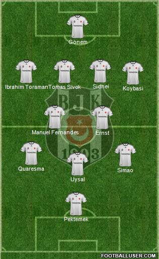 Besiktas JK Formation 2012