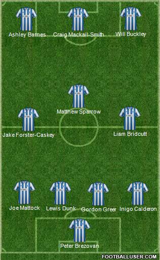 Brighton and Hove Albion Formation 2012
