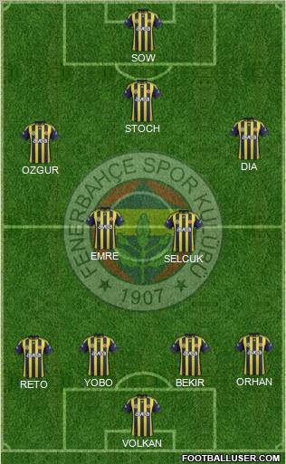 Fenerbahçe SK Formation 2012
