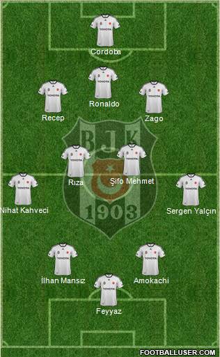 Besiktas JK Formation 2012
