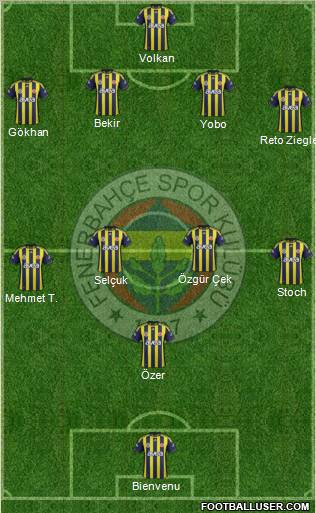 Fenerbahçe SK Formation 2012