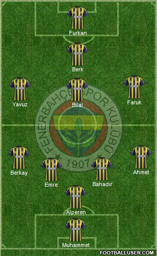 Fenerbahçe SK Formation 2012