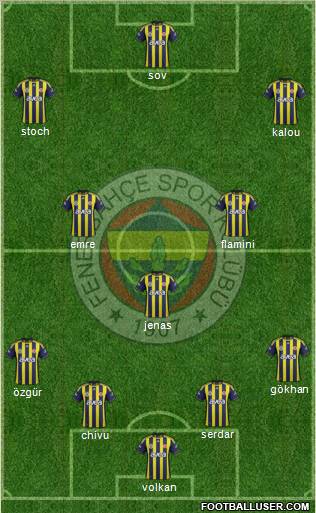 Fenerbahçe SK Formation 2012