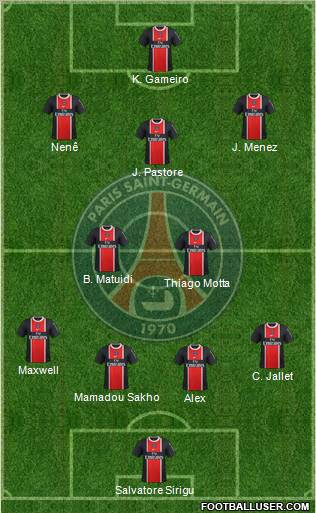 Paris Saint-Germain Formation 2012