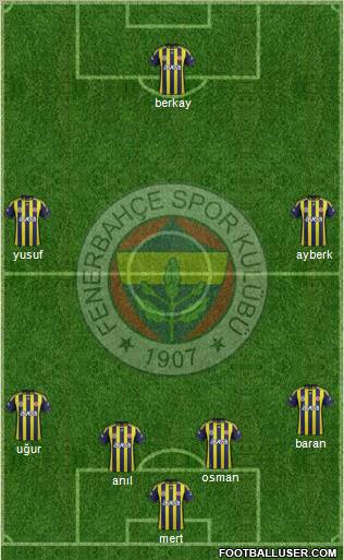 Fenerbahçe SK Formation 2012