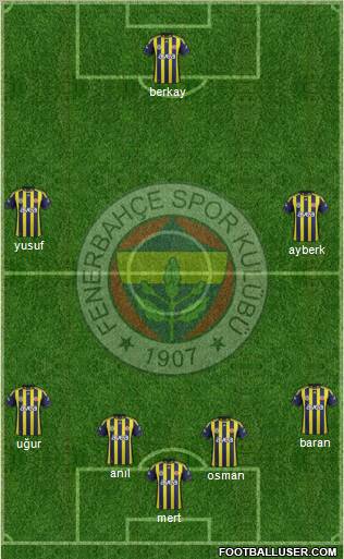 Fenerbahçe SK Formation 2012