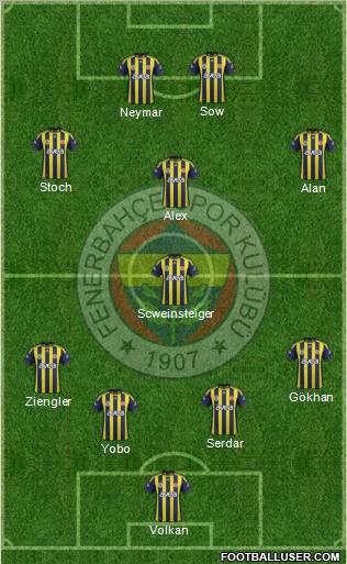 Fenerbahçe SK Formation 2012
