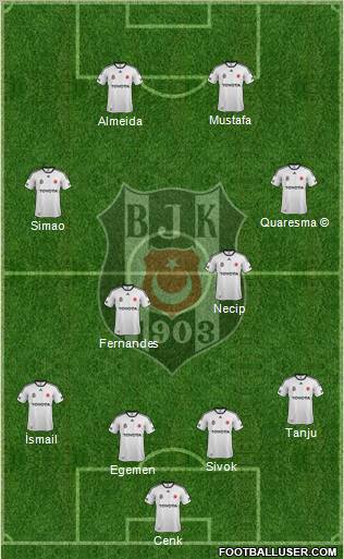 Besiktas JK Formation 2012
