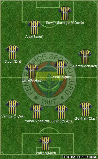 Fenerbahçe SK Formation 2012