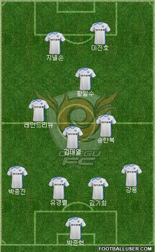 Daegu FC Formation 2012