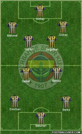Fenerbahçe SK Formation 2012