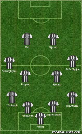 Newcastle United Formation 2012