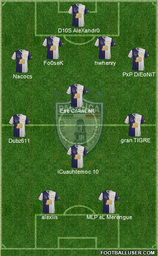 Club Deportivo Pachuca Formation 2012