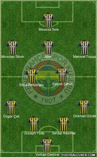 Fenerbahçe SK Formation 2012