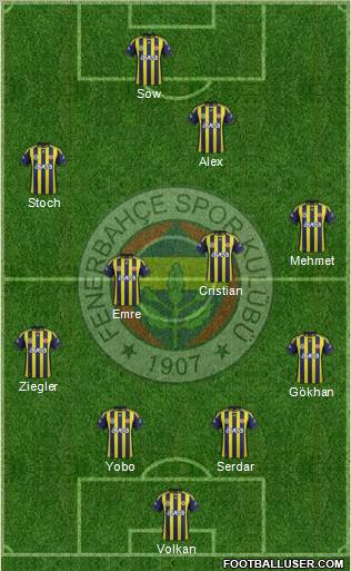 Fenerbahçe SK Formation 2012
