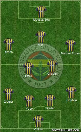 Fenerbahçe SK Formation 2012