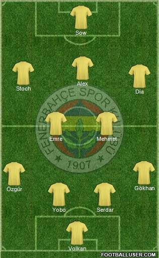 Fenerbahçe SK Formation 2012