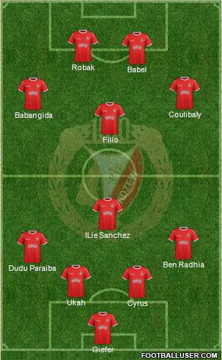 Widzew Lodz Formation 2012
