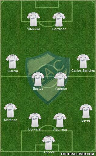 Quilmes 4-4-2 football formation