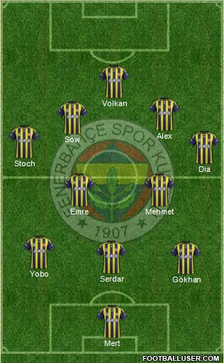 Fenerbahçe SK Formation 2012