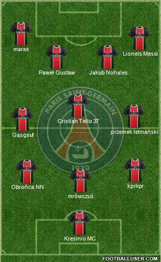 Paris Saint-Germain Formation 2012