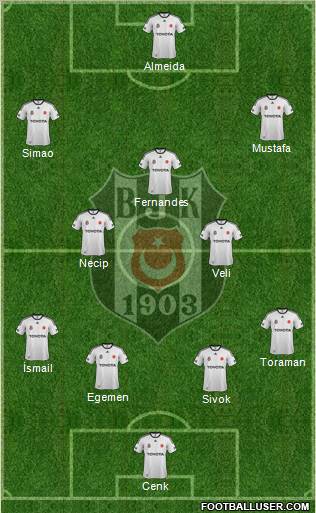 Besiktas JK Formation 2012
